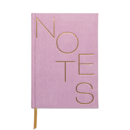 Hard Cover Suede Cloth Journal With Pocket - Notes DesignWorks Ink