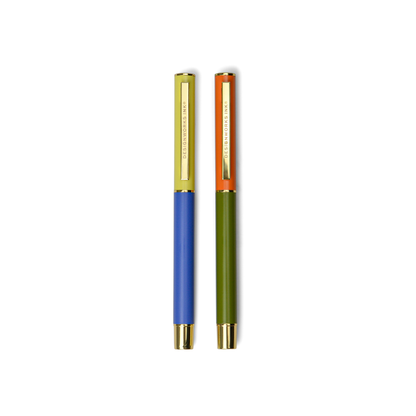 Color Block Pens - Cobalt + Army Green DesignWorks Ink