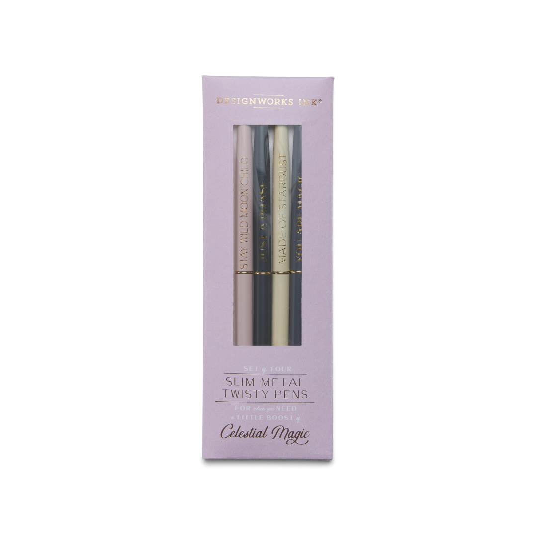 Slim Metal Twisty Pens - Celestial DesignWorks Ink