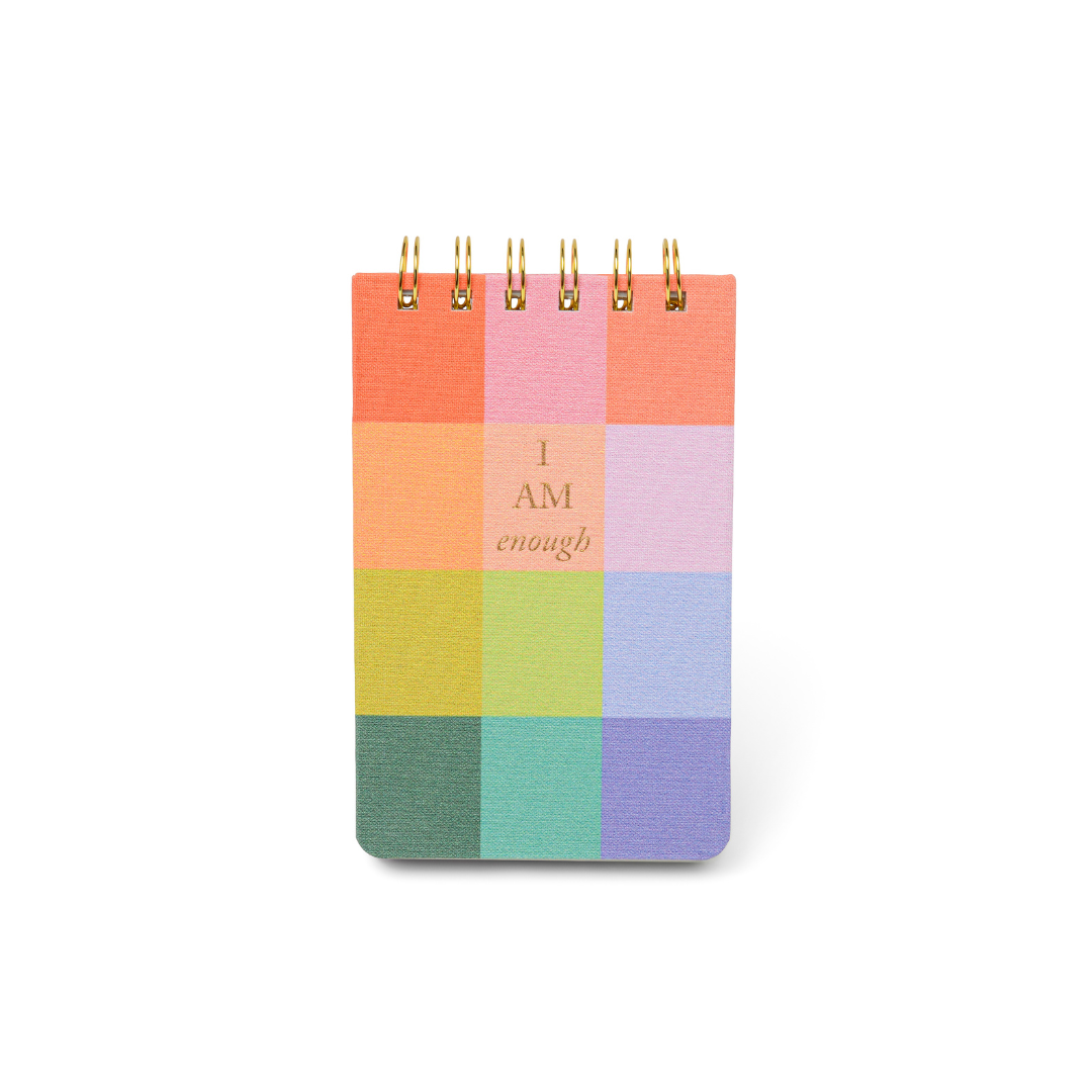 Twin Wire Notepad - Rainbow Check DesignWorks Ink