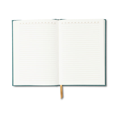 Hard Cover Suede Cloth Journal With Pocket - Linear Boxes DesignWorks Ink