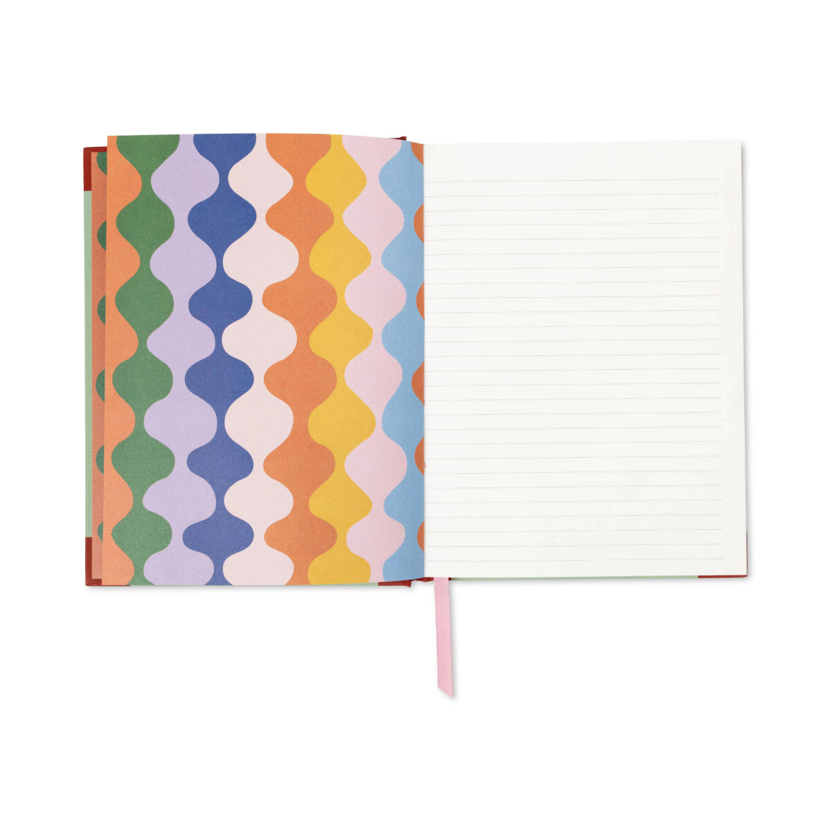 Notebook with colorful geometric pattern on the cover