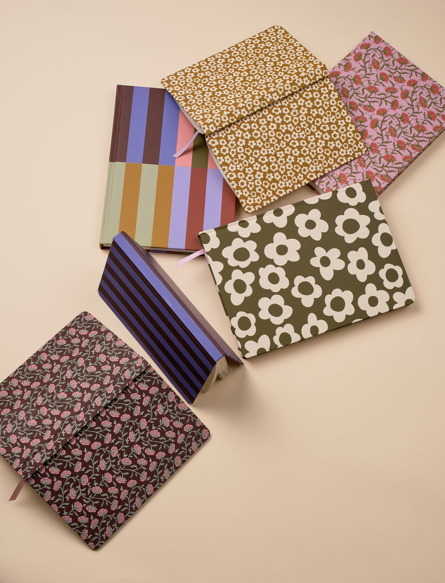 Soft Touch Jumbo Journal - Green Groovy Floral DesignWorks Ink