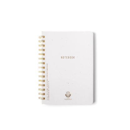 Textured Paper Twin Wire Notebook - Small Speckled Ivory DesignWorks Ink