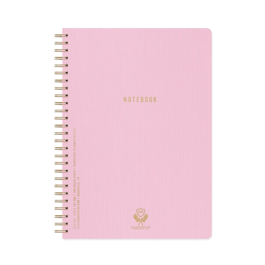 Textured Paper Twin Wire Notebook - Large Lilac Designworks Ink