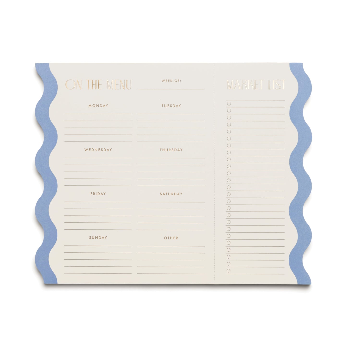 Meal Planner Notepad with Magnets  - Cloud + Cream