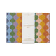 The Boxed A Dopo Notecard Set - 16 cards is a premium stationery collection showcasing a wavy striped pattern in blue, purple, green, yellow, orange, and pink. A white band across the center displays “Notecard Set” in elegant gold text, making it a stylish and thoughtful addition to any desk or gift box.