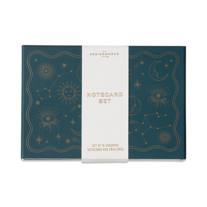 Celestial Notecards - Set of 16 Assorted