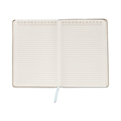Vegan Leather Pocket Journal - Blue + Navy