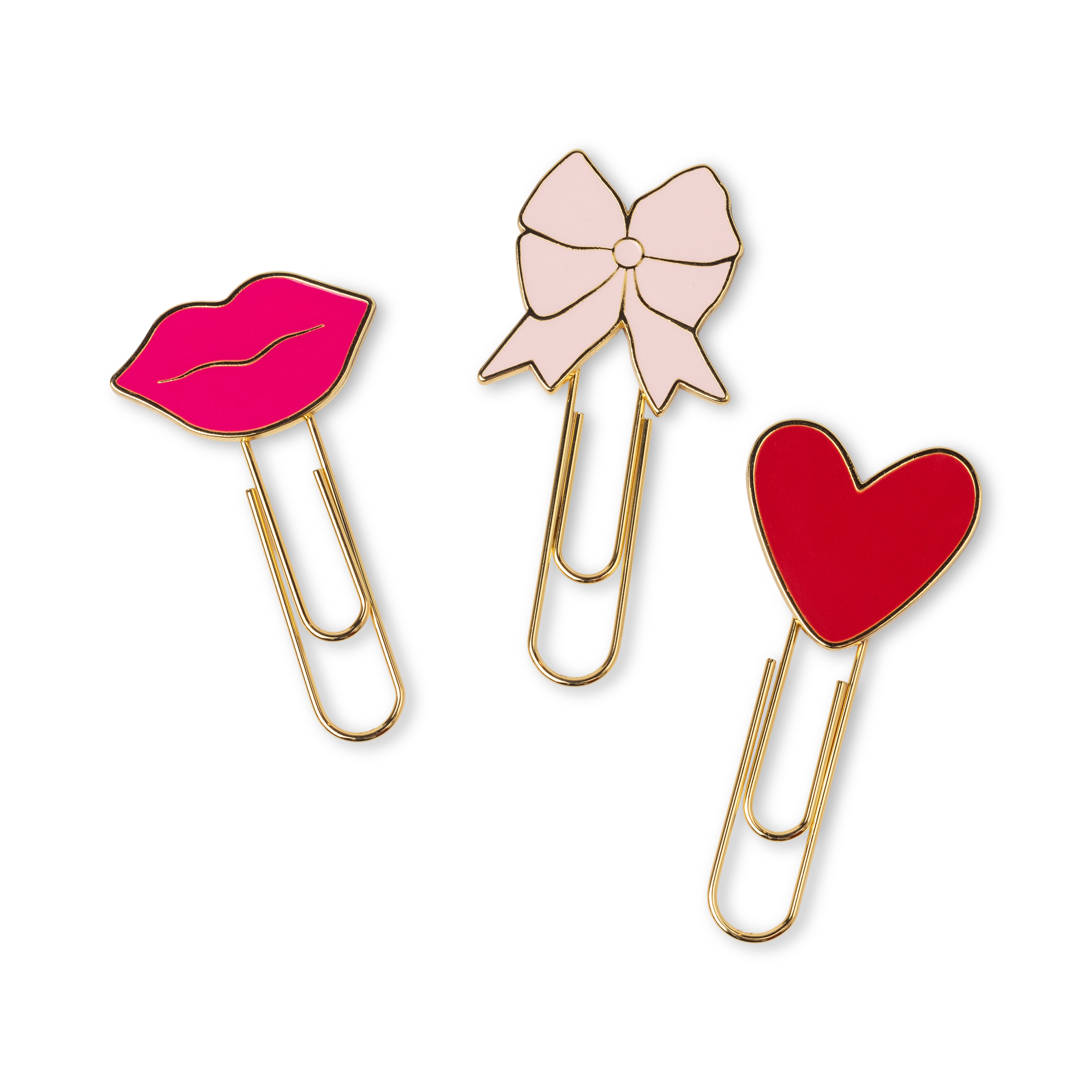 Decorative Paperclips - Love - Set of 3 Shaped Metal Clips