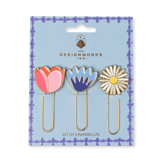 Set of 3 Paperclips - Floral Designworks Ink