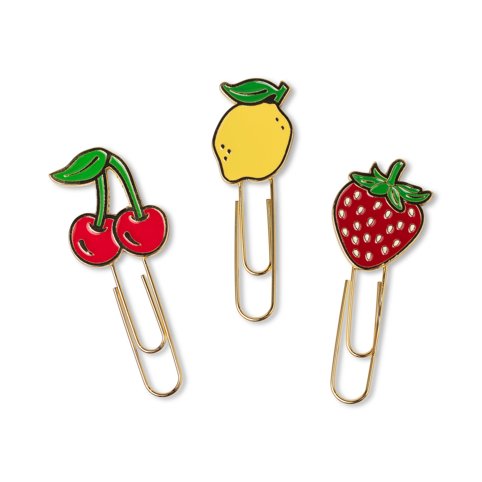 Set of 3 Paperclips - Fruit Designworks Ink