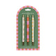 The A Dopo Set Of 3 Pens - Flower, Stripe, Lemon features hand-drawn Mediterranean-inspired designs in green and pink packaging, labeled “DesignWorks Ink.”.