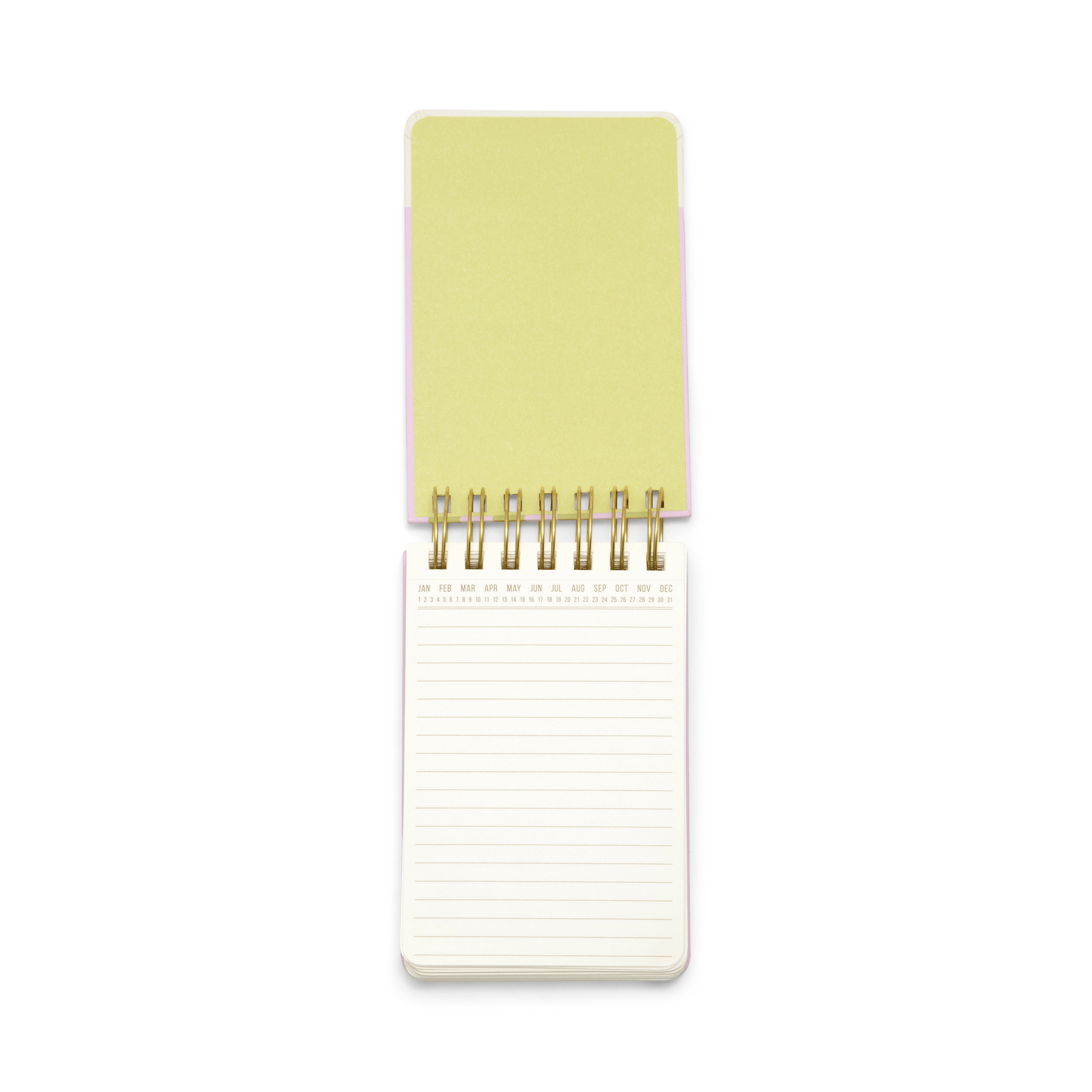Open chunky notepad on a white background. 