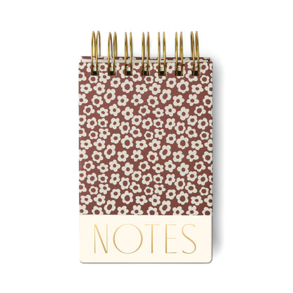 Chunky Notepad - Burgundy Groovy Floral