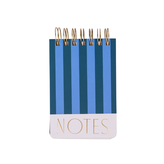 Chunky Small Twin Wire Notepad - Blue & Navy DesignWorks Ink