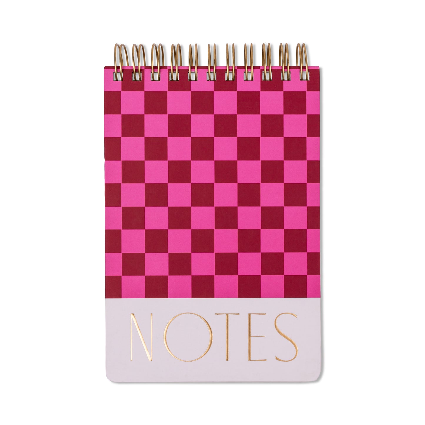 Twin Wire Chunky Large Notepad - Burgundy + Pink DesignWorks Ink