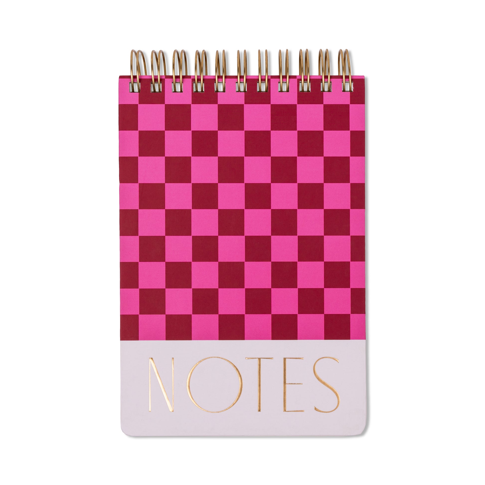 Twin Wire Chunky Large Notepad - Burgundy + Pink DesignWorks Ink