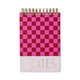 Twin Wire Chunky Large Notepad - Burgundy + Pink DesignWorks Ink
