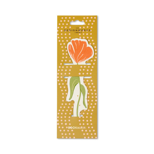 Framed Floral Leatherette Bookmark - Poppy Designworks Ink