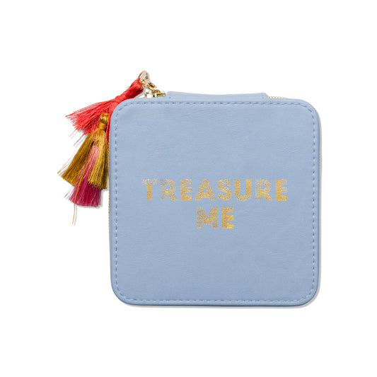 Light Blue Jewelry Case - "Treasure Me"