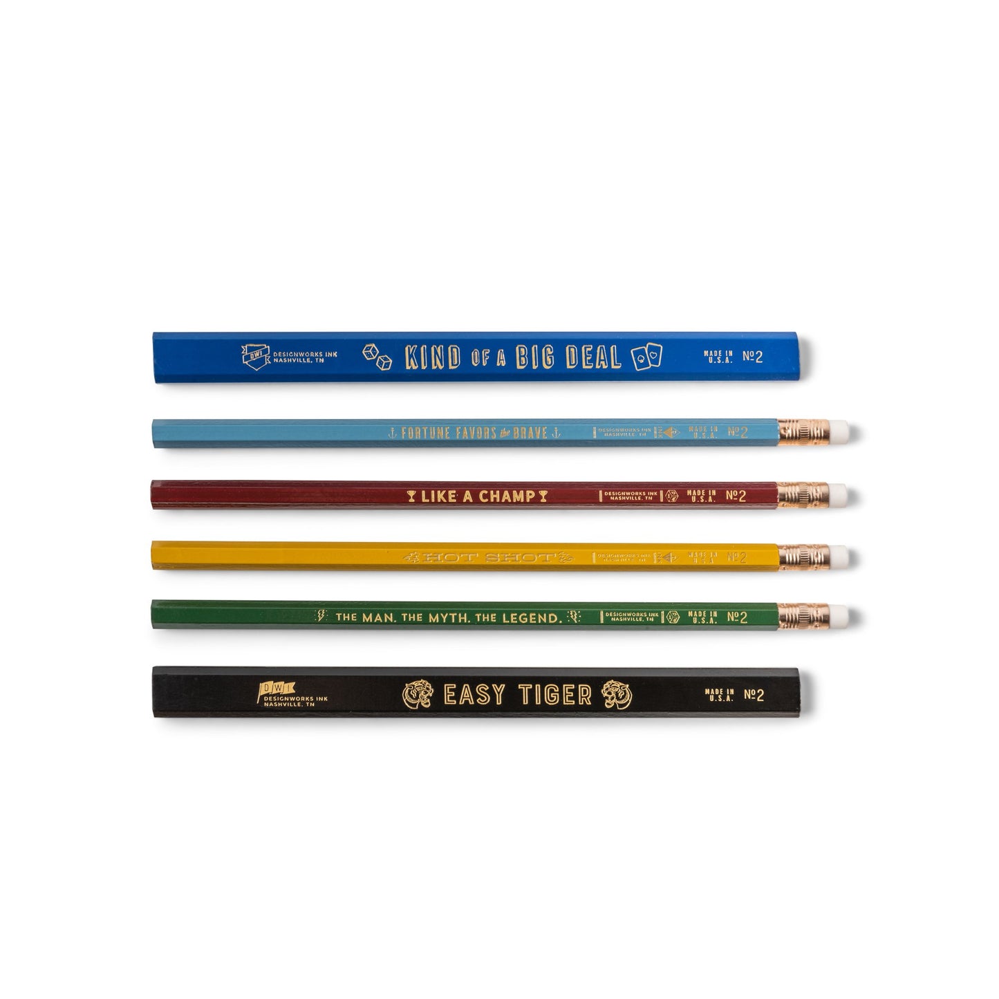 The Man, The Myth, The Legend - Pencil Set of 6