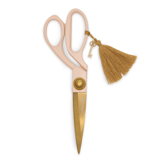 Scissors With Tassel & Charm - Blush
