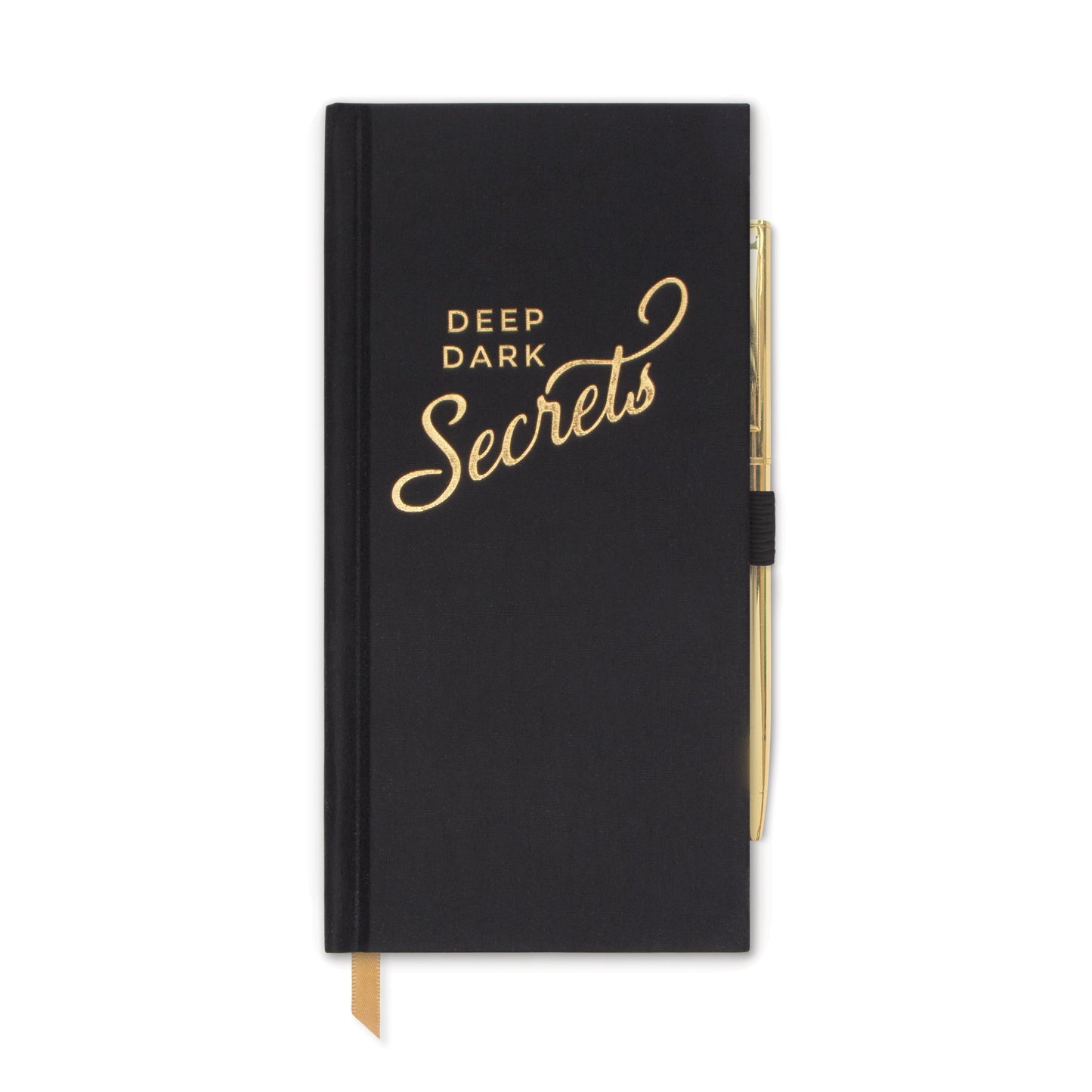 Skinny Journal With Pen - "Deep Dark Secrets"