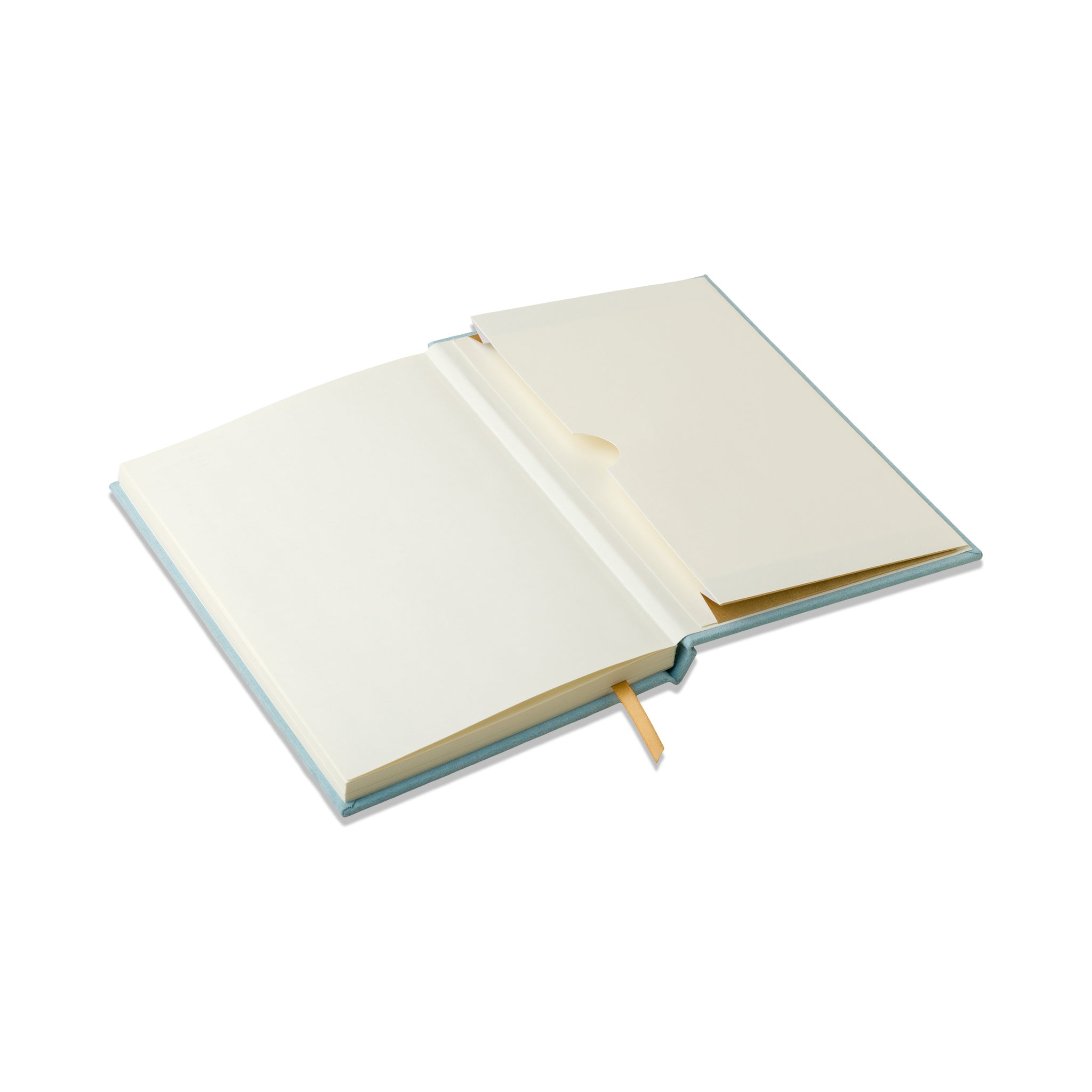 Hard Cover Suede Cloth Journal With Pocket - Arch Dot