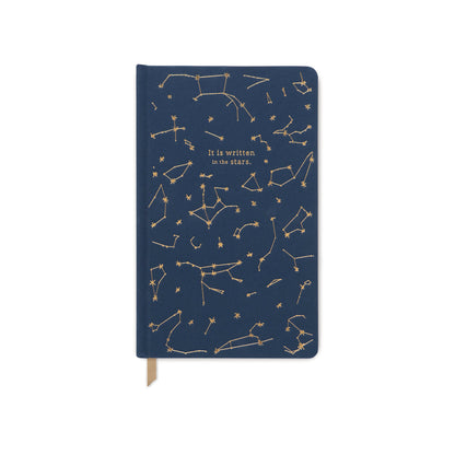 Cloth Journal - Navy Constellations "It Is Written In The Stars"