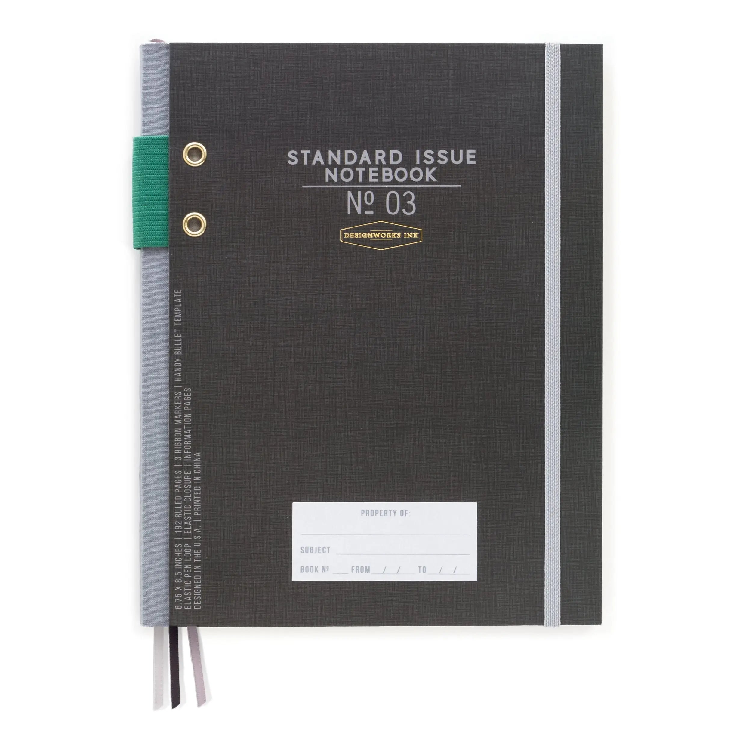 Standard Issue Notebook No.3 - Black – DesignWorks Ink