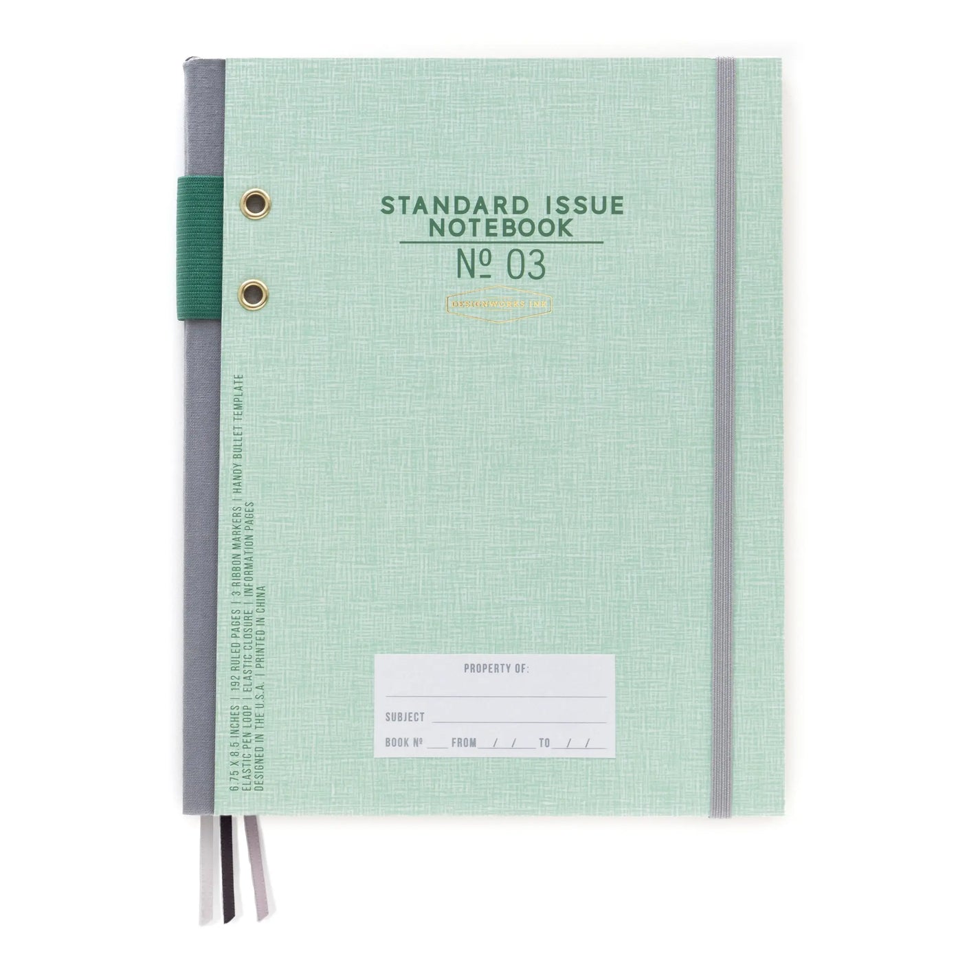 Standard Issue Notebook No.3 Green DesignWorks Ink