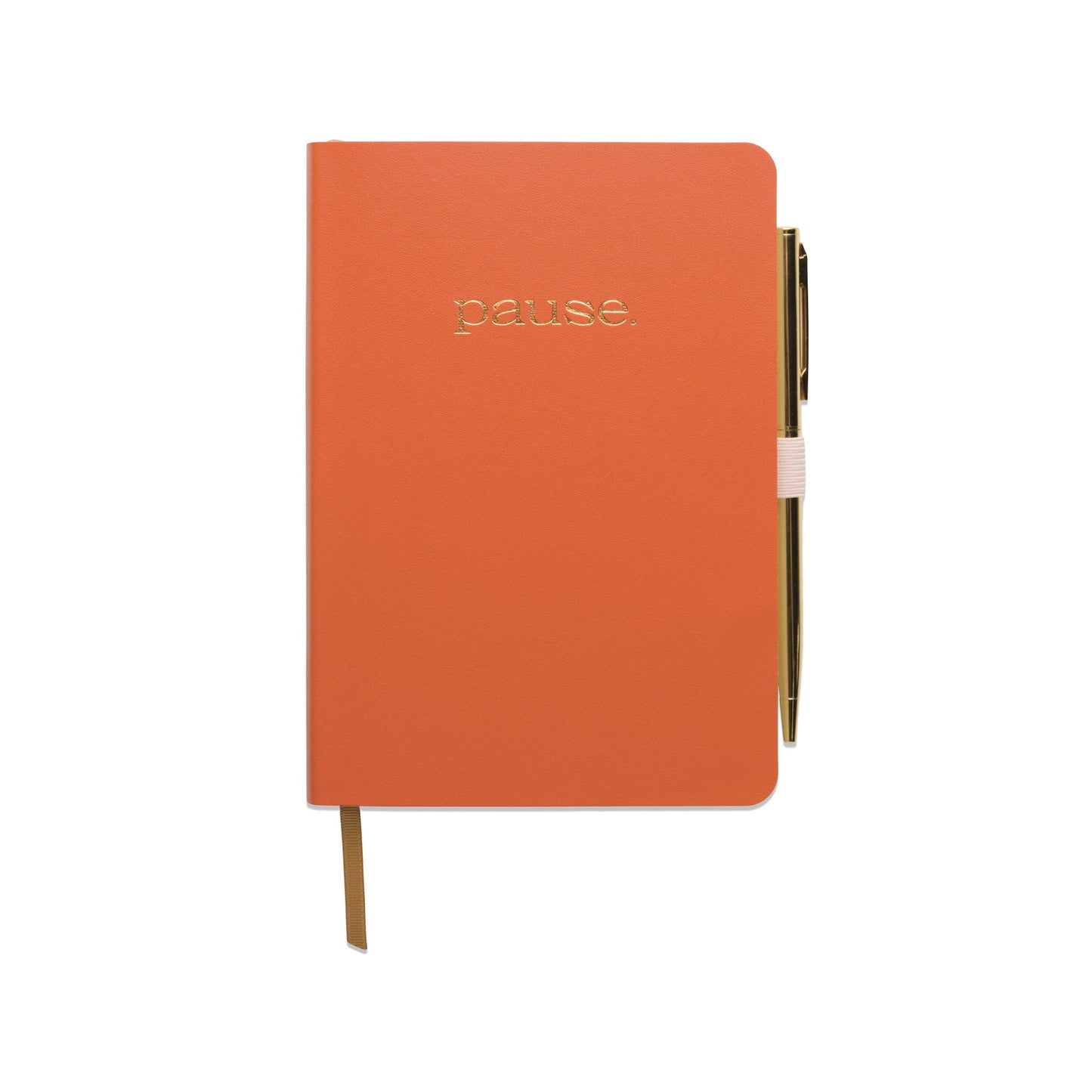 Gratitude Journal - Pause orange cover with ribbon marker