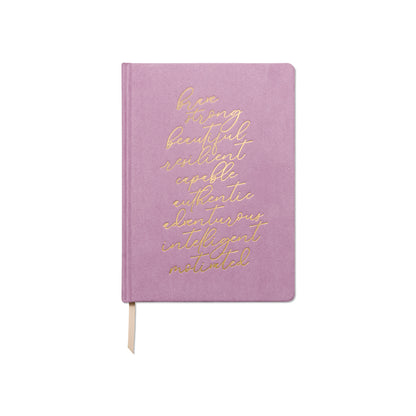 Suede Jumbo Journal - Affirmations