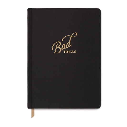 Quote Cloth Journal -Black "Bad Ideas"