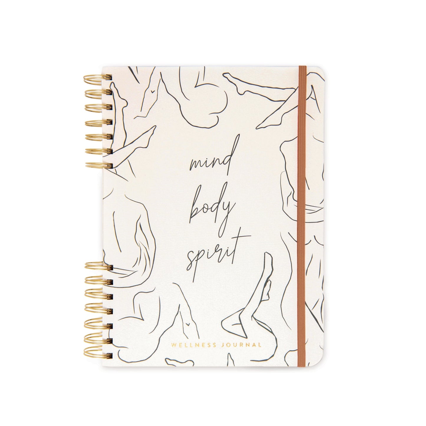 Guided Wellness Journal - Mind Body Spirit with wire binding and art design