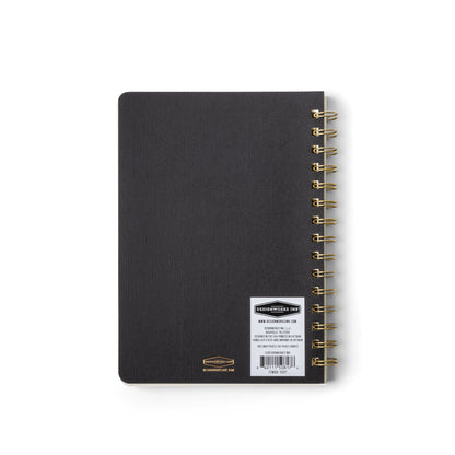 Textured Paper Twin Wire Notebook - Medium Ebony