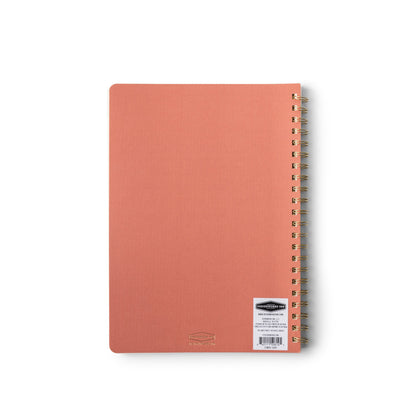 Textured Paper Twin Wire Notebook - Large Terracotta