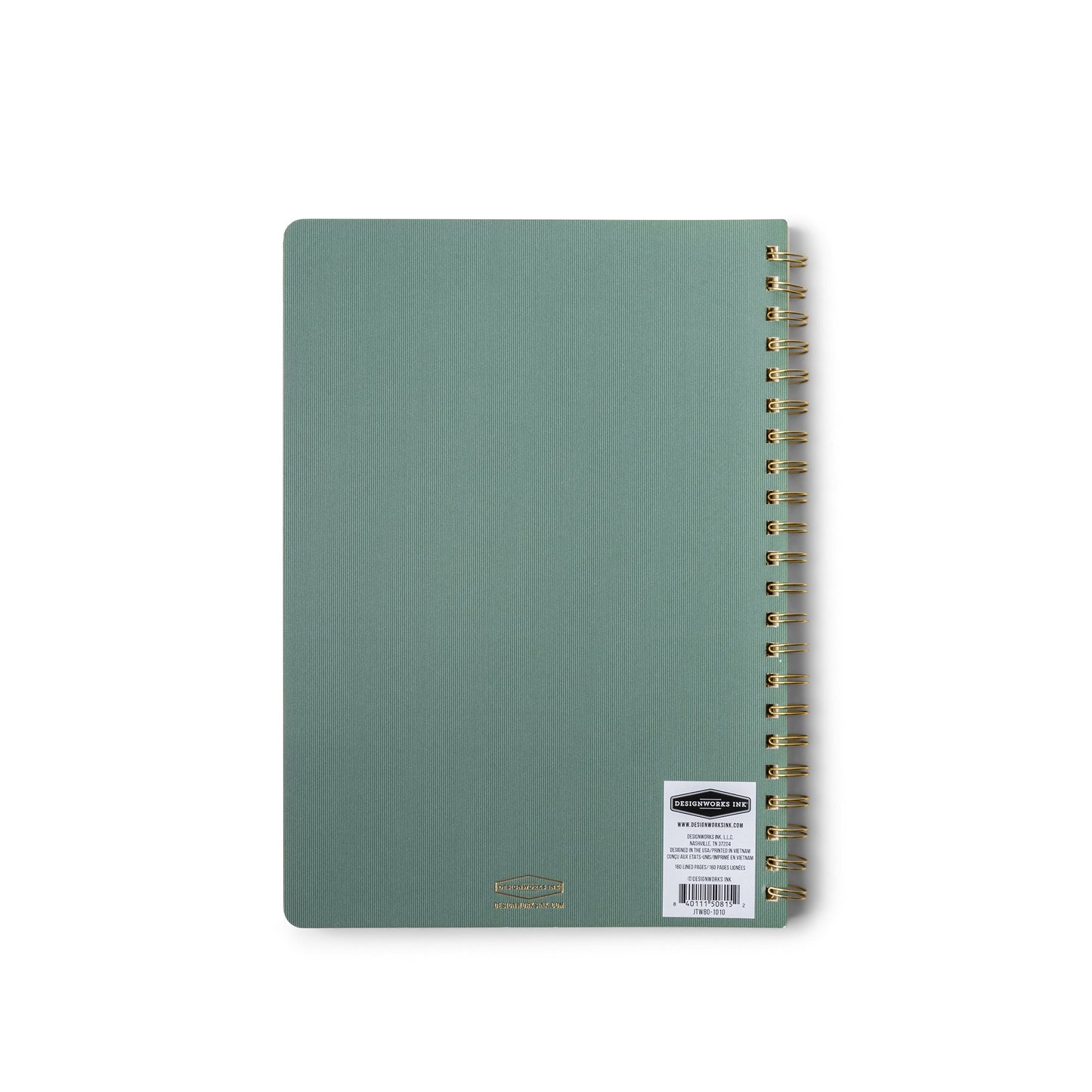 Textured Paper Twin Wire Notebook - Large Juniper