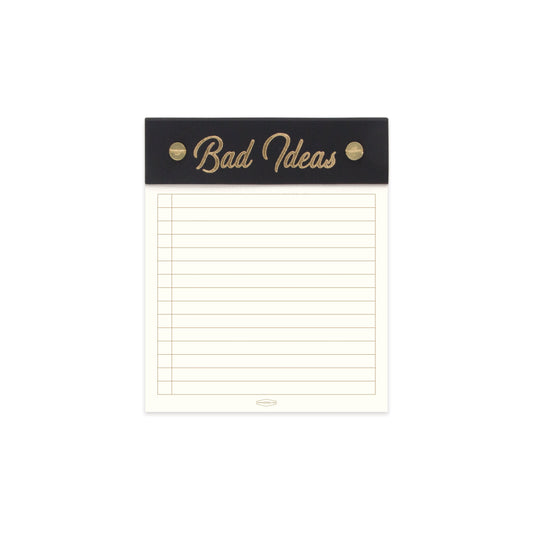 Post Bound Notepad With Cloth Header - "Bad Ideas"