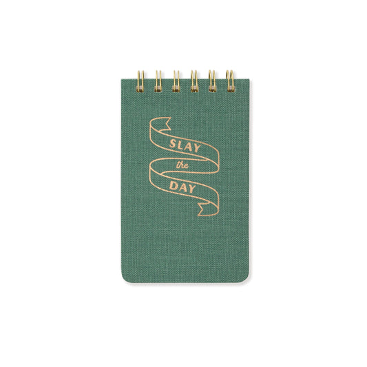 Cloth Covered Notepad - "Slay The Day"