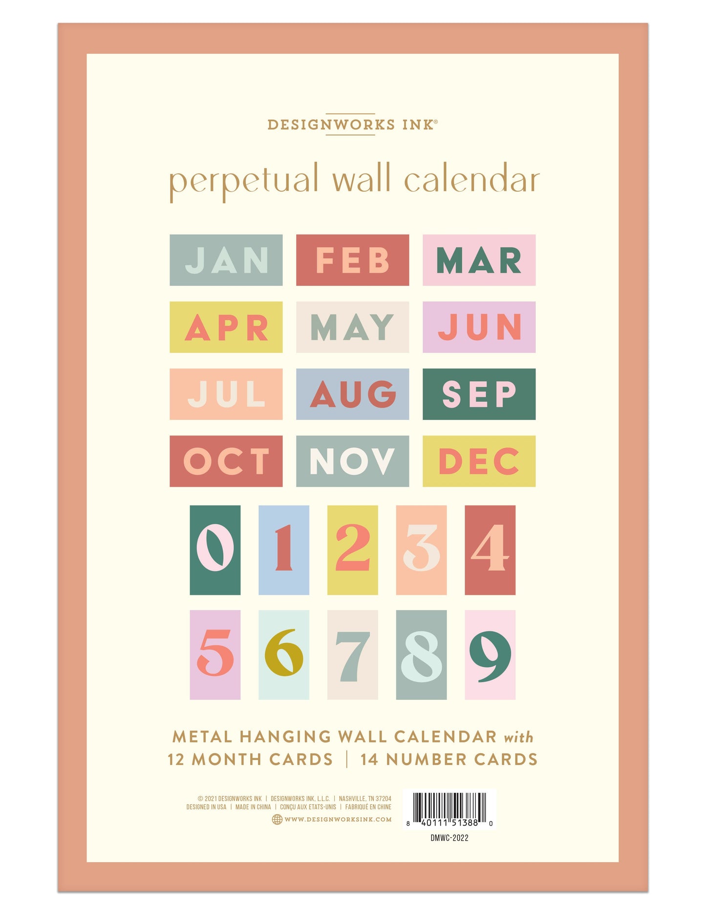 Perpetual Wall Calendar box
