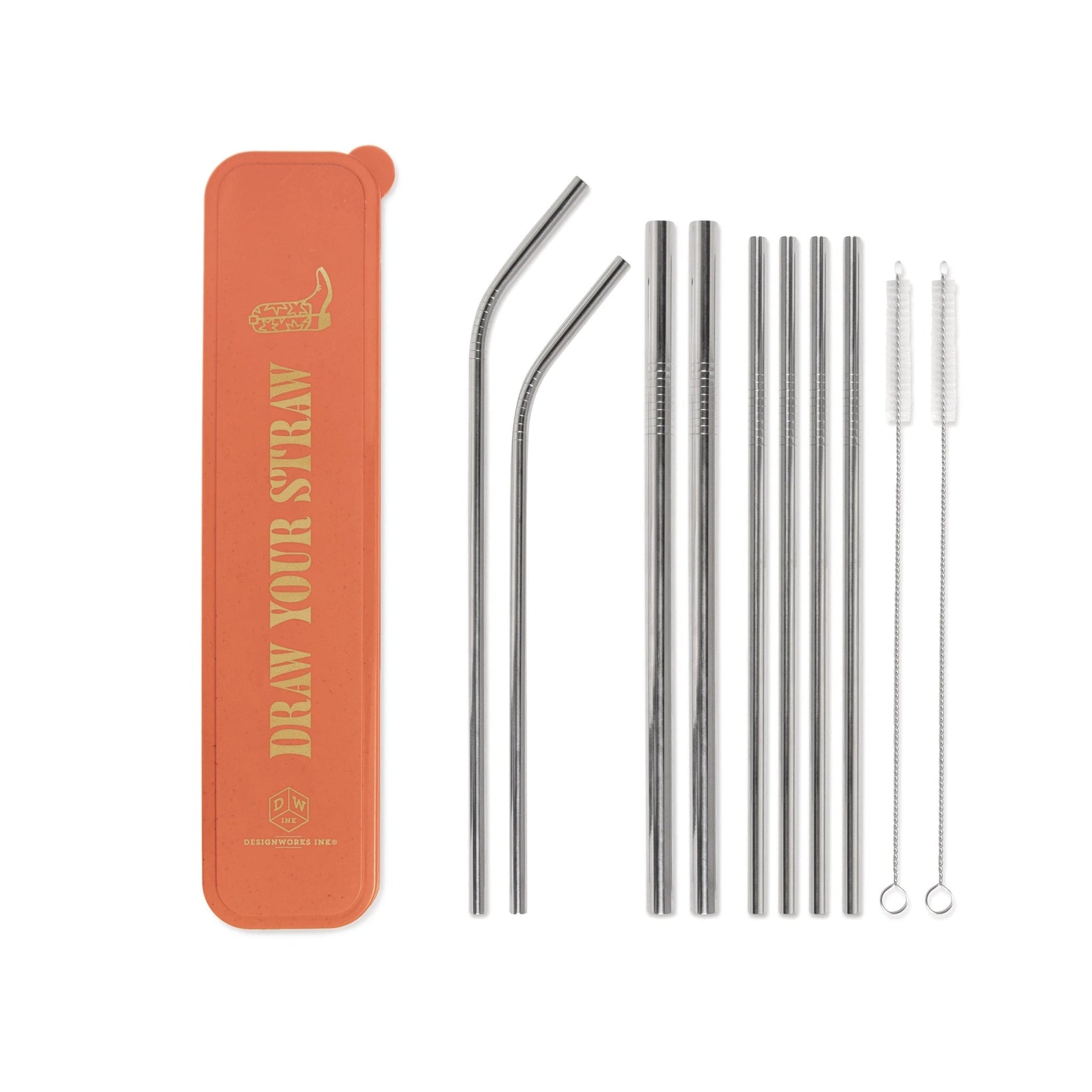 Stainless Steel Straw Set Draw Your Straw Designworks Ink