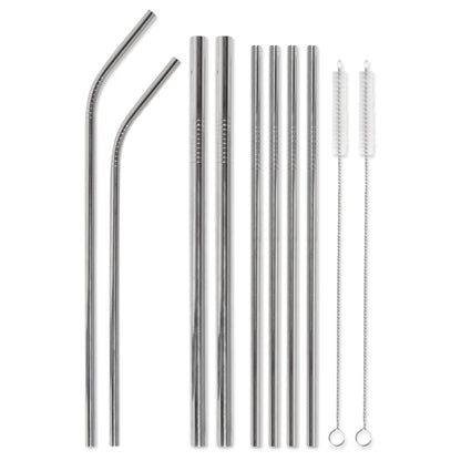 Stainless Steel Straw Set - "Sip, Sip, Hooray"