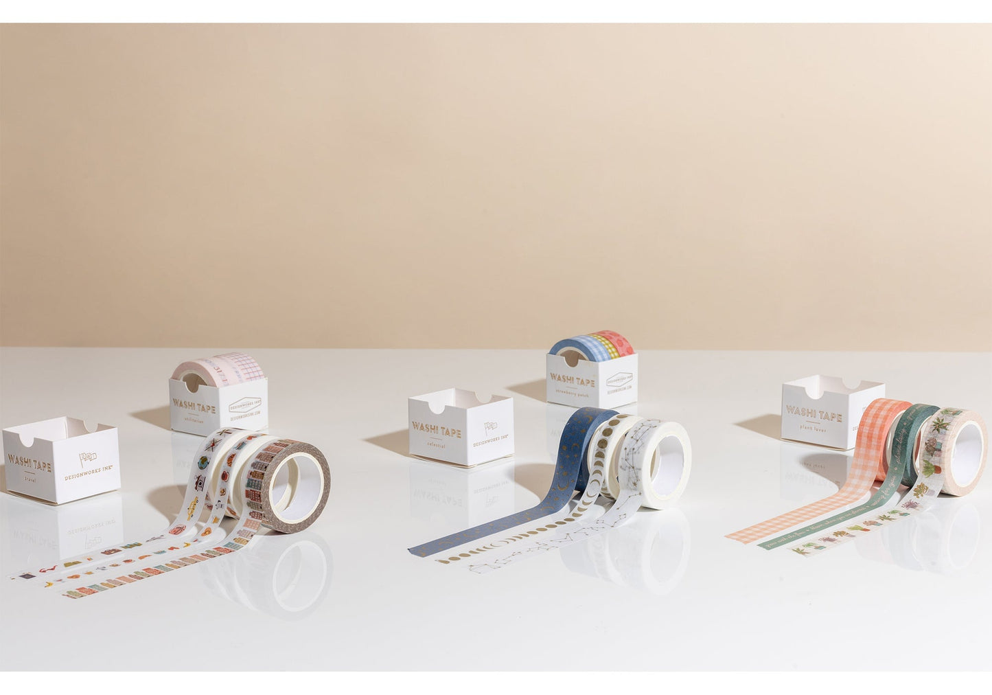 Designworks Ink Washi Tape Set of 3 - Retro Utilitarian